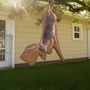 Seematn Winter Hunting Party Decoration 16 x 10 Inch 3D Piata Hunting Birthday Party Piata with Stick Blindfold Confetti for Camo Theme Baby Shower Supplies Winter Outdoor Decoration(Deer)