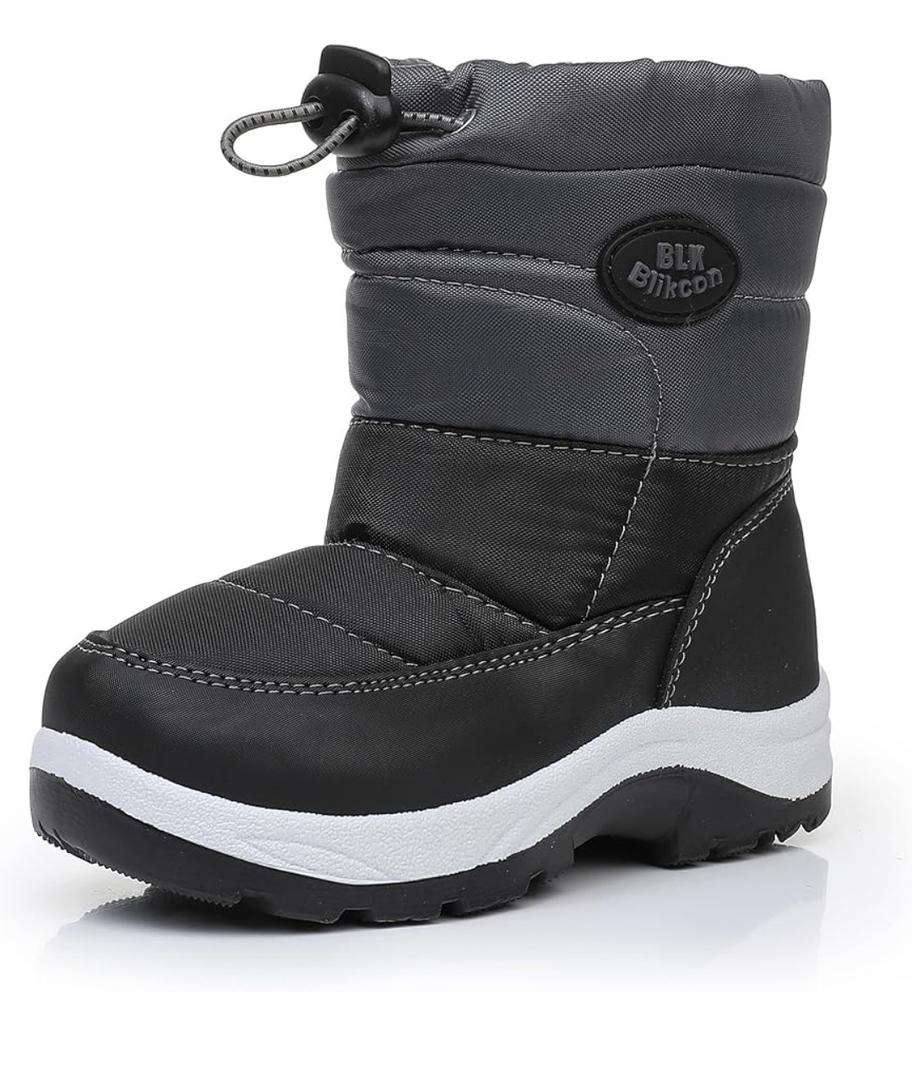 Blikcon Boys Girls Snow Boots Slip Resistant Waterproof Winter Boots (Toddler/Little Kid) Size 10