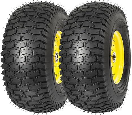RONPOW 16x6.50-8 Lawn Mower Tire, 4 Ply Tubeless Riding Mower and Tractor Tires, 16x6.50-8 Front Tire and Wheel, 3" Offset Hub, 615 lbs Load, 2Pack Yellow RONPOW 16x6.50-8 Lawn Mower Tire, 4 Ply Tubeless Riding Mower and Tractor Tires, 16x6.50-8 Front Tire and Wheel, 3" Offset Hub, 615 lbs Load, 2Pack Yellow
