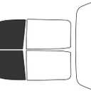 Rvinyl Window Tint Kit Compatible with Chevrolet Silverado 2014-2018 4 Door - Black 20% - Single Ply No Bubble Film - Do it Yourself Vehicle Front Precut Kit