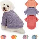 Dog Sweater, 3 Pack Sweaters for Small Dogs Girl, Dog Clothes for Small Dogs Male or Boy, Ultra Soft and Warm Puppy Coat for Winter Christmas (Small, Pink+Purple+Magenta)
