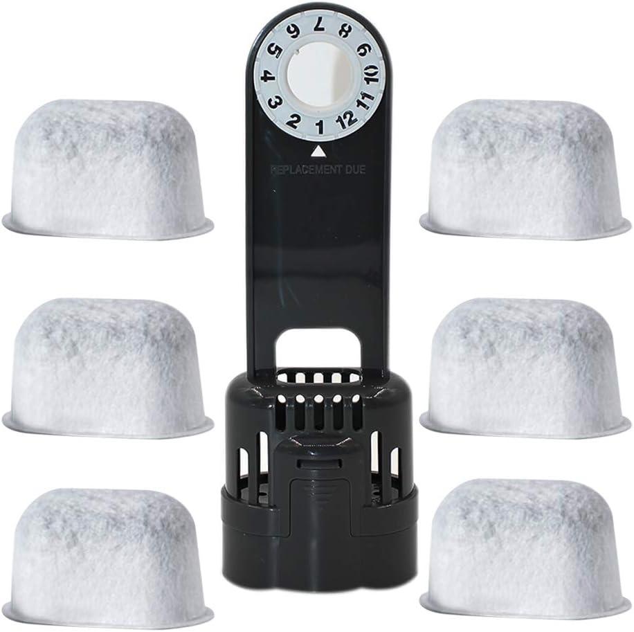6-pack Replacement Charcoal Water filter Cartridges with Starter Kit Combo for Keurig single brewing system