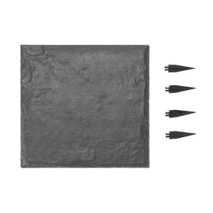 VEVOR Garden Stepping Stones, 16Pcs 15.5 x 15.5 in, Decorative Stepping Stones with Stakes, Weather-Resistant Plastic Pathway Pavers, Smooth Surface, Outdoor Walkway for Lawn Patio Landscape, Grey