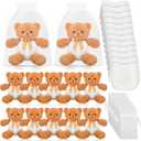 12 Sets Bear Blindfolded Diaper Changing Baby Shower Games Baby Dolls Diapers for Bridal Shower Gender Reveal Games Prizes Gifts for Adults Boys Girls (Brown)