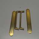 Goo-Ki 2 Packed Brushed Gold Cabinet Pulls with Long Backplate-5''(128MM) Hole Centers Drawer Pulls for Kitchen