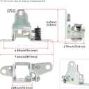 Door Hinge Assembly Front Left Driver Lower Side Fit for Dodge Ram 1500 2009-2018, 2500 3500 2010-2024, 1500 Classic 2019-2024 Replace 68058519AC 68058519AB