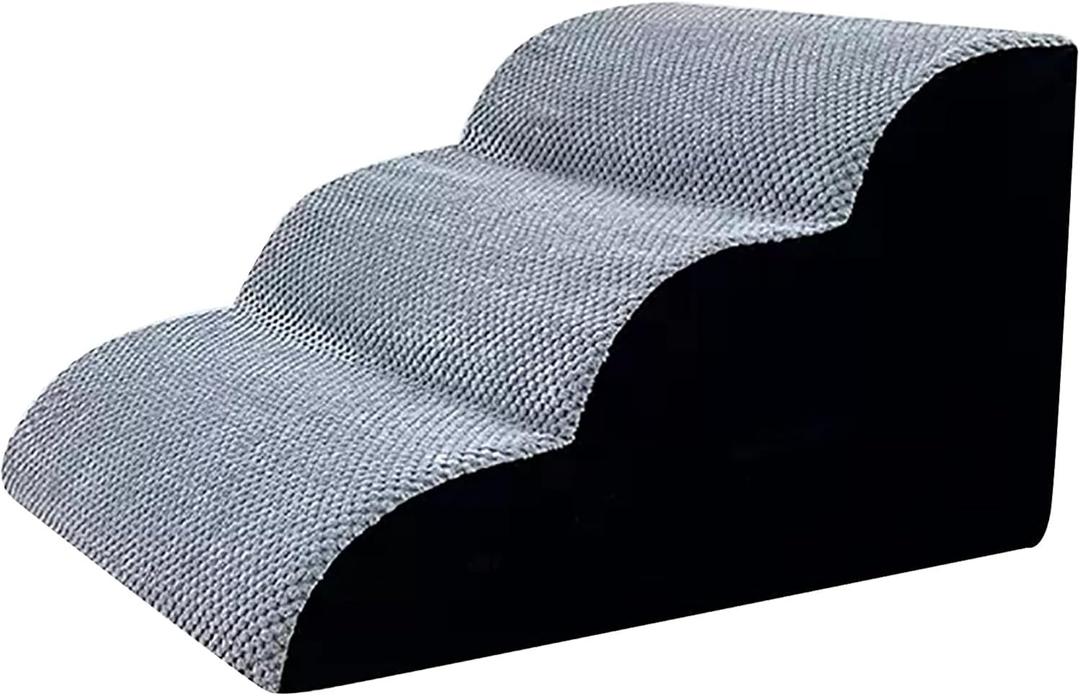 Dog Stairs for Small Dogs Pets 3-Step for High Beds and Couch, Cat Pet Steps, Raise Bed Climbing, Non-Slip Indoor Steps (Color : Brown, Size : 20.5x15.7x11.8in)