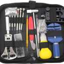 Watch Repair Kit (147 Pieces) - Professional Watch Service Set with Carry Case & User Manual - Battery, Band, Strap, Link Pin, Spring Bar, Back Remover & Replacement - Watch Fixing & Adjustment Tools
