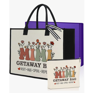 YUANHAO Grandma Gifts Mimi Tote Bag Makeup Bag 2 Pcs Birthday Mothers Day Christmas Gifts for Grandma Grandmother Mimi Gigi Women Canvas Tote Bag and Makeup Bag Set YUANHAO Grandma Gifts Mimi Tote Bag Makeup Bag 2 Pcs Birthday Mothers Day Christmas Gifts for Grandma Grandmother Mimi Gigi Women Canvas Tote Bag and Makeup Bag Set