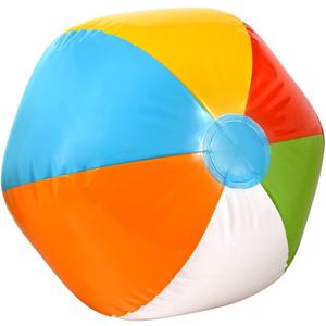 Beach Balls - 20 inch Diameter, Assorted Styles, Perfect for Poolside, Beach, and Outdoor Gatherings (Blue/Orange/White/Green/Red/Yellow)