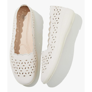Shupua Flats for Women Dressy Comfortable Women's Ballet Flats Shoes Casual Black Flats Round Toe Womens Slip on Shoes PU Leather Flats Summer with Diamond Eyelets, Size 7