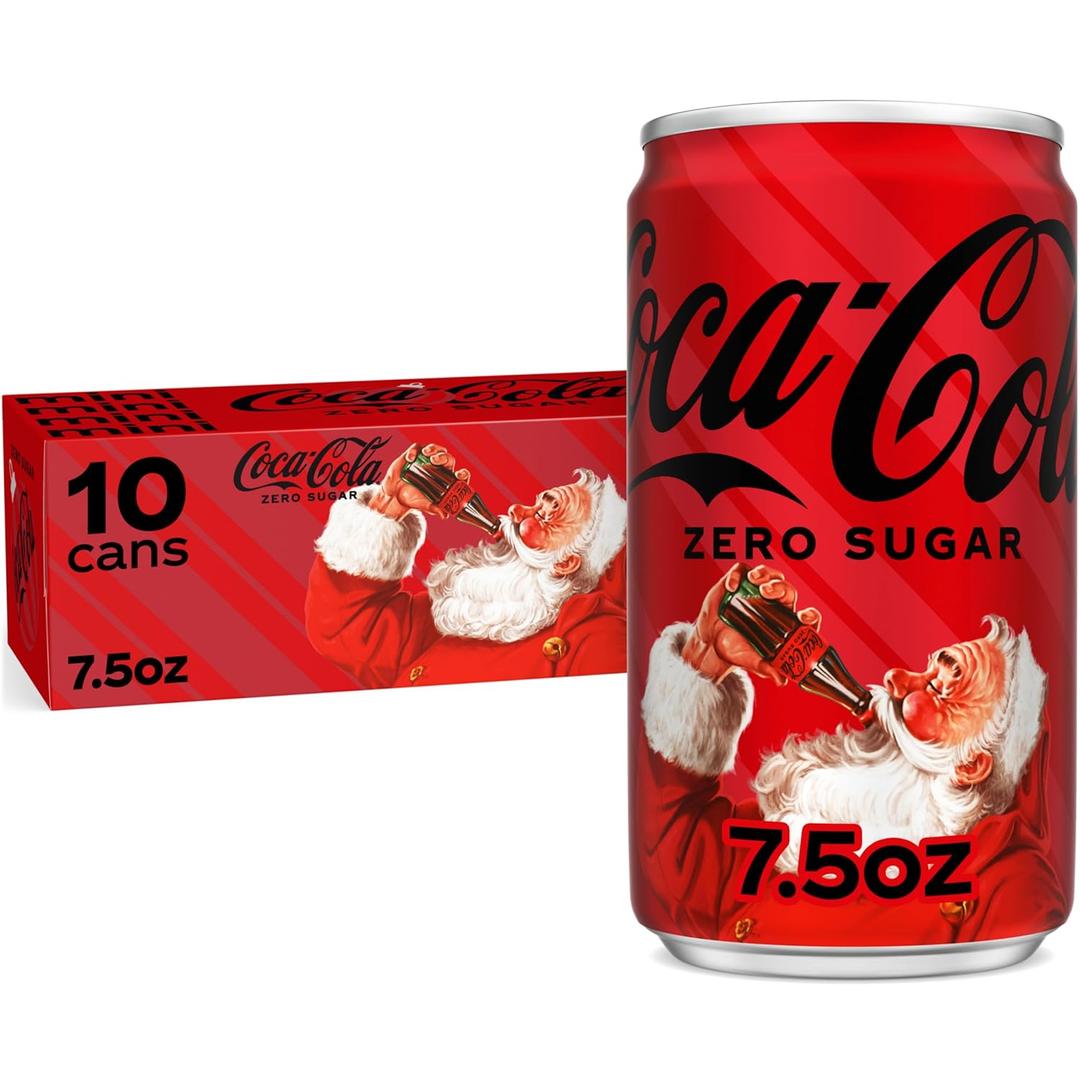 Coca-Cola Coke Zero Sugar Diet Soda, 10 Pack (7.5 Fl Oz (Pack of 10)), Set Of 2