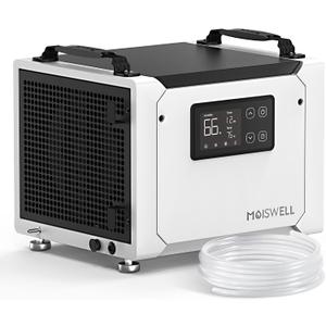 70 Pints Commercial Dehumidifier with Pump, Portable Crawl Space Dehumidifiers for Basement and Home, Energy Star Efficient Certified, Automatic Defrost | MOISWELL Defender ME-7S