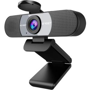 EMEET 1080P Webcam, C960 Web Camera with 2 Noise-Cancelling Microphones & Privacy Cover, 90 FOV Computer Camera, Plug & Play USB Webcam for Calls/Conference, Zoom/Skype/YouTube, Laptop/Desktop, Grey
