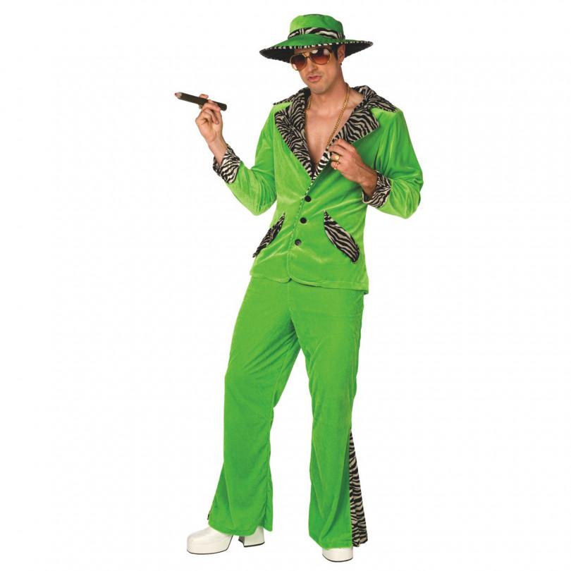 Mens 70s Pimp Daddy Costume Green Standart