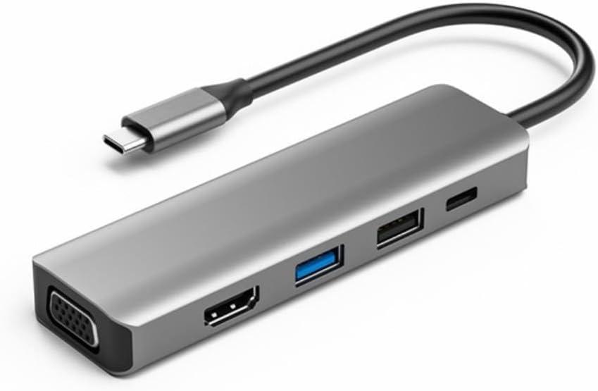 Generic for 8 in 1 USB Hub Type C to 4Kx2k@30Hz HDMI-Compatible VGA USB 3.0 Docking Station SD/TF Card Reader TS08, 6924023033989