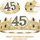 45th Birthday Gifts for Men, 45th Birthday Decorations for Men, Party Decor Supplies Including King Crown & Sash & Balloons & Cake Topper & Candles