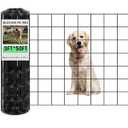 Gisafai 16 Gauge Galvanized Welded Wire Fence 3 ft x 50 ft PVC Coated Hardware Cloth, 2.36" x 2.36" Mesh, Heavy Duty Garden Fencing Roll for Yard Chicken Dog, Deer Cattle & Animal Protection(Black)