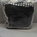 SiliFine 6 Pcs Ruffled Chair Cushions, Seat Pads with Ties, Gingham Black, 15 x 16 x 2 inches