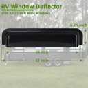 RV Window Rain Deflector Guard & Sun Visor Shade, RV Window Blade Rain Sunroof Deflector Fits 32-37 inch Wide RV Sliding&Vertical Windows,Deflects Rain and Sun Protection for Camper Van Windows