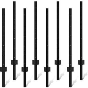 XYADA Fence Posts Sturdy Duty Metal Fence Post,U Post for Fencing in Garden Yard and Outdoor Wire (4FT- 8 Pack)
