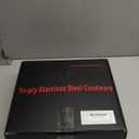 LOLYKITCH 6 Quarts Hybrid Non Stick Tri-Ply Stainless Steel Saut Pan with Lid,12 Inch Deep Frying Pan,Large Skillet,Induction Cooking Pan, Oven Safe and Detachable Handle.