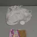 SUKRI Halloween White Bob Wig with Bangs Short Wavy White Wigs for Women Silver White Bob Hair Wig for Party Cosplay Daily Use12 Inch