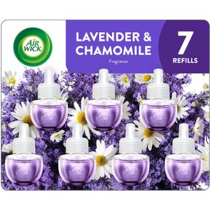 Air Wick Plug in Scented Oil Refill, 7 ct, Lavender & CHAMOMILE, Air Freshener, Essential Oils