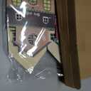 Retisee 1 Set Christmas Gingerbread House Decorations Foldable Christmas Gingerbreads House with LED Light and 2 Pcs Tree Xmas Village Home Decor Gift for Party (Gingerbread, Yellow)