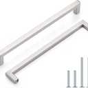 Probrico 10 inch Hole Center Satin Nickel Square Bar Kitchen Cabinet Pulls Stainless Steel Drawer Handles Modern Kitchen Wardrobe Bathroom Cabinets Cupboard Dresser Door Hardware,30 Pack