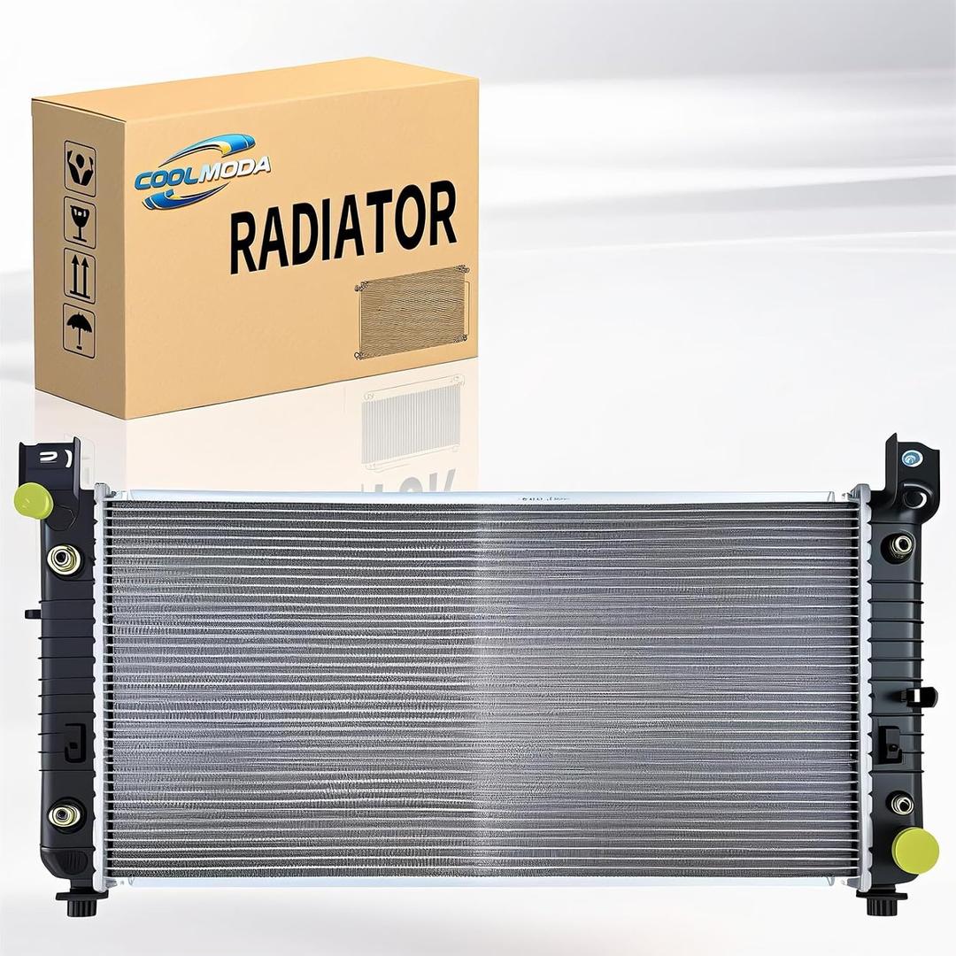 CU2370 34''Aluminum Radiator Fit for Chevy Silverado 1500/2500/3500 4.8L 5.3L 6.0L V8, Suburban, Tahoe,GMC Sierra, Yukon,Cadillac Escalade, Hummer H2 - Automatic | OE Fit | 32mm Core Thickness
