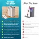 JOYMOOP Mop and Bucket Set for Household and Commercial Use, Dust Mops for Floor & Wall Cleaning, Long Handle, Wet and Dry Use - Includes 8 Microfiber Mop Pads