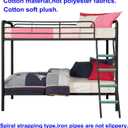 2 x 5pcs Bunk Bed Ladder Pads with The 3 Pcs Cotton Tape Fasten,Spiral Covering Type Fixed Anti-Slip,Suitable for Anti-Slip of Iron Pipes (2x39.37 Inch) (Pale Green)