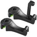 2 in 1 Car Seat Hooks for Purses and Bags with Phone Holder，Automative Headrest Purse Handbag Holder Hangers Organizers, Falling Resistance, Quietness and Universal Fit (Black)