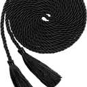 153 Inch Cincture Clergy Rope Monks Religious Rites Celebrating Masses Alba Robes Vestments Ceremonial Decor of Christian Denominations for Priest Deacon Altar Server(Black, Tassel)