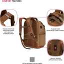 SwissGear Tool Bag Backpack, Fits Up to 17-Inch Laptop, Work Pack PRO, Brown Canvas, Large