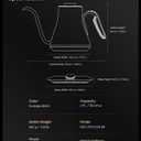 Cocinare Gooseneck Electric Kettle, 1F Temperature Control, 1500W Fast Heating, Pour Over Coffee & Tea Kettle with Brew Timer & Keep Warm, Stainless Steel, 0.9L (Soulages Black)