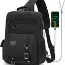 Leaper Anti-Theft Sling Bag for Men: 98% Theft-Proof Crossbody Bag with Locking Compartments - Secure Messenger Bag for Metro Commuting, Office & Business Travel for Urban Professionals (X-Large, Black)