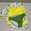 Girls 3 Piece Rash Guard Swimsuits Set Tankini Bathing Suits for Girls Long Sleeve Beach Swimwear 3-16 Years