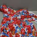 Women's One Piece Swimdress Swimsuits for Women Tummy Control Swim Dresses (Large, Hot Pink, Blue Floral Print)