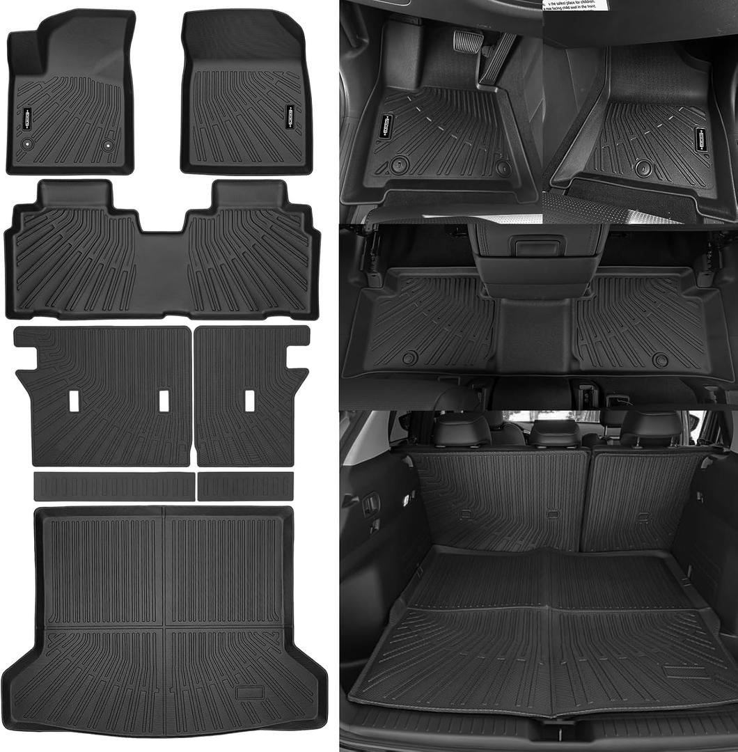 Custom Fit Floor Mats for 2023-2025 2026 Cadillac Lyriq
All Weather TPE Floor Liners & Trunk Mat & Backrest Protectors | Odorless Full Set Interior Accessories