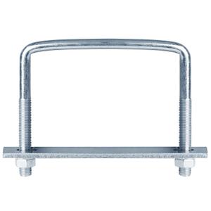 4 Pcs 6 Inch Wide Square U-Bolt for Trailer, 3/8" x 6" x 5-1/8", Electro-Galvanized Steel