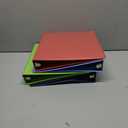 Cardinal 3 Ring Binders, Round Rings, Holds 350 Sheets, ClearVue Presentation View, Non-Stick, Assorted Colors (79550), 1.5 Inch (Pack of 4)