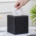 Black Tissue Box Cover, Square, Tissue Box Holders for Bathroom Accessories