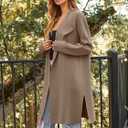 LILLUSORY Women's Long Cardigan Sweaters Oversized Fall Dressy Coatigan Jackets Trendy Knit Winter Coats (Camel)