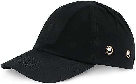 Safety Bump Cap Baseball Hat Style Lightweight Head Protection Cap Hard Hat for Men Women (Classic Black)