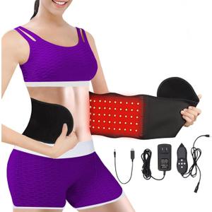 NICEUS Red Light Therapy with Pulsed and Vibrating Massage Function 3-in-1 LED Bead Red Light Therapy Belt, 660nm & 850nm Near Infrared Large Size Light Therapy for Body