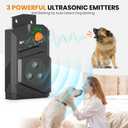 Automatic Anti Barking Device for Dogs, Ultrasonic Dog Bark Deterrent with 3 Emitters, 50Ft Range, No Shock Barking Silencer, IP66 Waterproof for Outdoor & Indoor