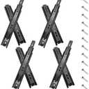 18 inch Drawer Slides 4 Pairs (8pcs) Full Extension Ball Bearing Drawer Rails Side Mount 3 fold Metal Dresser Runners for File Cabinet Trash Can Kitchen Wardrobe Glides 18" Black 100 LB Capacity