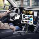 Dual Car Tablet Mount for Cup Holder, Gooseneck Car Cupholder Tablet Holder with Strong Long Arm 10" for 4-12.9" Devices, iPad Pro Air Mini, Galaxy Tabs, Huawei, iPhone, Tablets & Phones